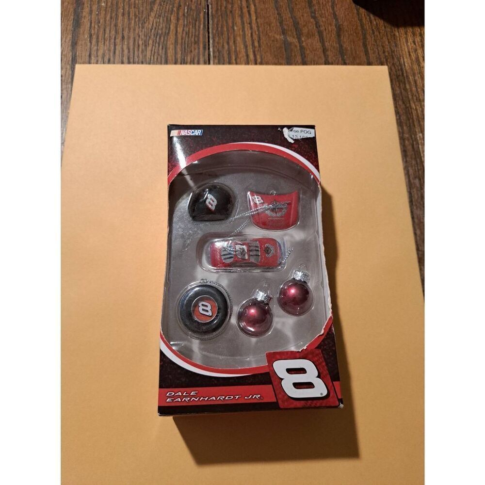 2007 Trevco Dale Earnhardt Jr. #8 NASCAR Mini Ornament Set Christmas Holiday